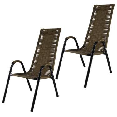 Imagem de Kit 2 Cadeiras Canadá Fibra Sintética Pequi - Panero Móveis