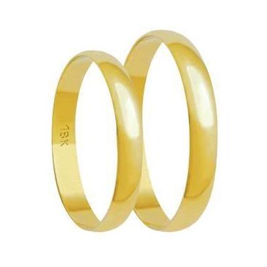 Imagem de Aliança de ouro 18k 4mm Abaulada Confort - Elegancy Joias