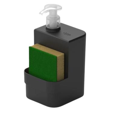 Imagem de Dispenser e Porta Esponja Bucha Sabão Detergente 500ml Líquido Pia Coz