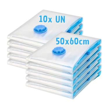Imagem de Kit 10 Sacos À Vácuo Organizador Roupas Vacuum Bag 50x60cm - Top Útil,