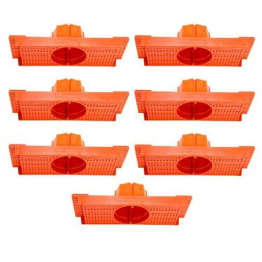 Imagem de Kit 7 Caixa Luz Suporte P/ Laje Octogonal 27, 30cm Plasled
