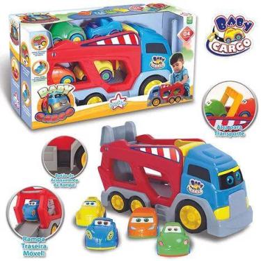 Imagem de Caminhão Com Carrinhos Diversão Colorido Para Bebês Brincar - Big Star