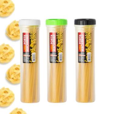 Imagem de Kit 3 Porta Macarrão Vasilha P/Espaguete Pote 28cm Utensílios Cozinha 