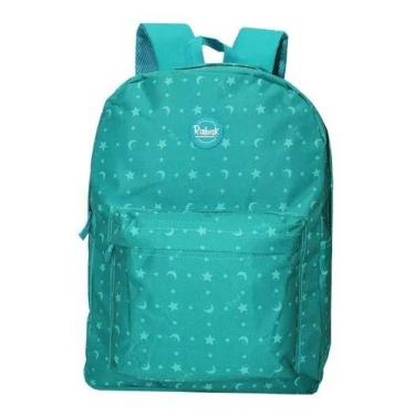 Imagem de Mochila Escolar Azul Rabisk Lua Estrelas Feminina Juvenil 