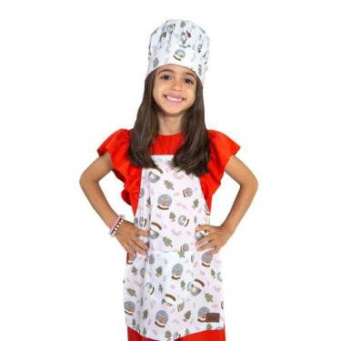 Imagem de Kit Avental e Touca de Cozinheiro Infantil - Eita Casa Perfeita