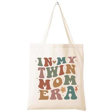 Imagem de LIBIHUA Twin Mom Club-Gender Reveal Gift New Mom Gift In My Twin Mom Era-Baby Gift Gift New Baby Gift Gift Twin Announcement Gift Gift Christmas Decor Gift - Bolsa de ombro sacola de compras