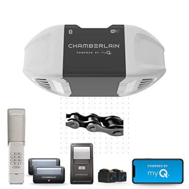 Imagem de Chamberlain C2405 C2405T Smart myQ Smartphone controlado por corrente de longa duração, abridor de porta de garagem azul