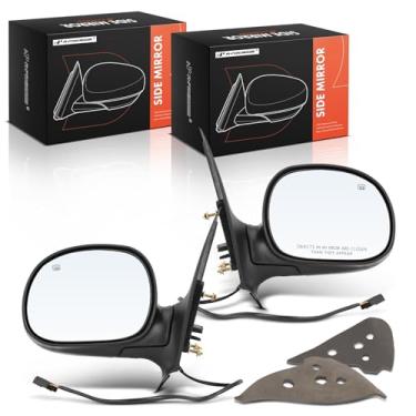Imagem de A-Premium Par (2) espelhos retrovisores elétricos do lado do motorista e do passageiro - compatível com Ford Expedition 1997-2002 - Retrovisor retrovisor externo preto dobrável manual aquecido -