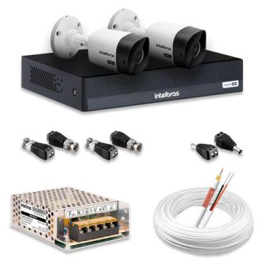 Imagem de Kit 2 Câmeras De Segurança Intelbras Hd 720p Com Dvr Mhdx 1004-c Full 