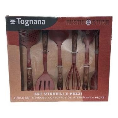 Imagem de Conjunto De Talheres 6 Peças Importado - Vermelho - Tognana, Vermelho