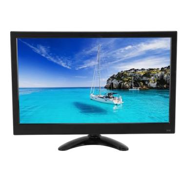 Imagem de Monitor de segurança, tela de monitor de câmera de segurança de 14 polegadas 1920x1080, NVR, monitor DVR, alto-falantes duplos integrados, BNC, AV, VGA, HDMI, USB, (Plugue UE