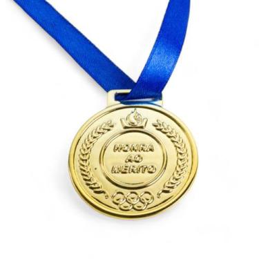 Imagem de Conjunto 80 Medalhas Honra Ao Mérito Premiação 2,8cm Ouro Prata E Bron