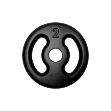 Imagem de Anilha de 02 kg - pintura preta  - Fundição Santa Clara