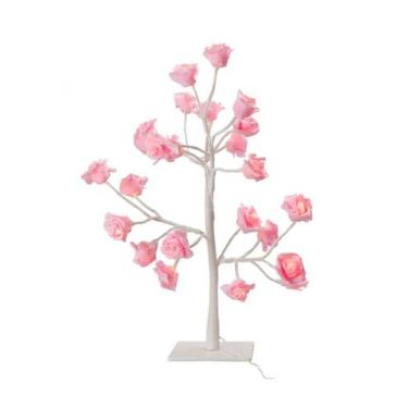 Imagem de Luminária Árvore Flores Rosa ou Branca e Rosa 31cm - tasco, Rosa