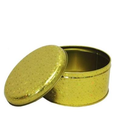 Imagem de Lata gold redonda and silver 13,6cm - dolce home