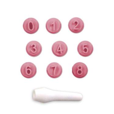 Imagem de Kit Carimbos números rosa bebê Blue Star