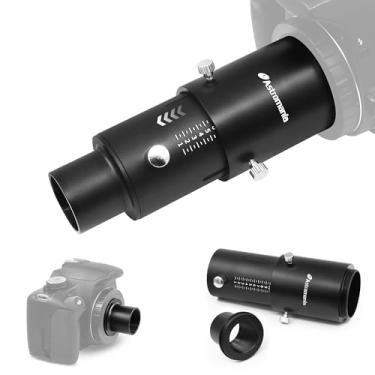 Imagem de Astromania Adaptador de câmera para telescópio aprimorado – Kit de tubo de extensão de 3 cm para foco Prime e astrofotografia de projeção ocular com refratores ou telescópios refletores