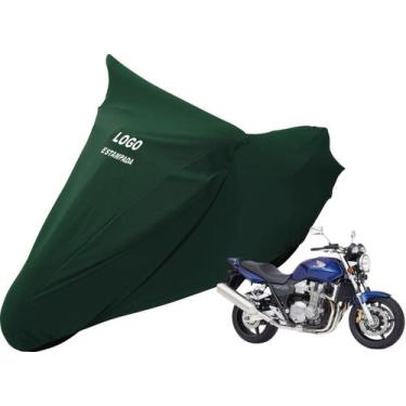 Imagem de Capa Para Moto Honda Cb1300 Alta Resistência Com Logo - Mz, Verde
