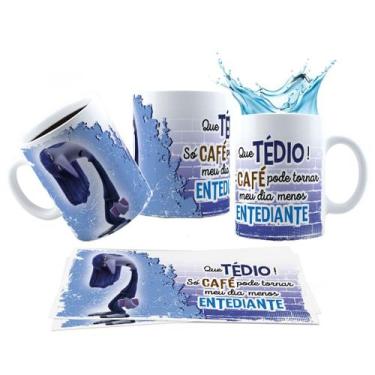 Imagem de Caneca 325ml Divertidamente Café Alegria Ansiedade Tristeza - LARANJA 