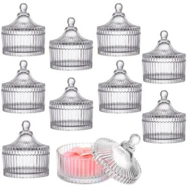 Imagem de Bomboniere Potiche De Vidro 12,5cm Multiuso Baleiro 10 Peças - Lyor