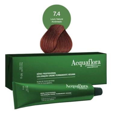 Imagem de Coloração Creme Permanente Vegana 7.4 Louro Natural Acobreado - Acquaf