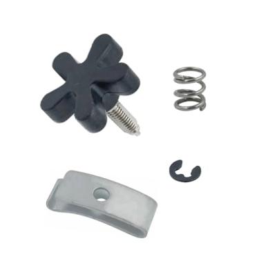 Imagem de eosorssa Kit de parafusos de tensão de polegar do acelerador com anel de retenção e mola modelos 1974-2017 apto para Harley Davidson 1974-posterior, substitui 56397-74C 56402-83A 56394-74 11155