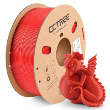 Imagem de CCTREE Filamento de impressora 3D ST-PLA (PLA+) 1,75 mm de precisão +/- 0,03 mm 1 kg para Creality Ender 3/Ender 3 Pro/Ender 3 V2/Ender 3 Max, Ender 5 Plus/CR-10S Pro Vermelho