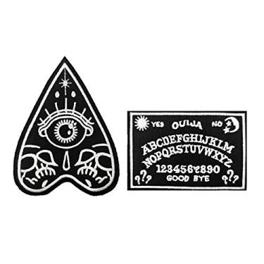 Imagem de Plancheta de placa Ouija Ghost Horror Ouija Ocult Mystic Eye Planchette Bordado de Ferro em Patch