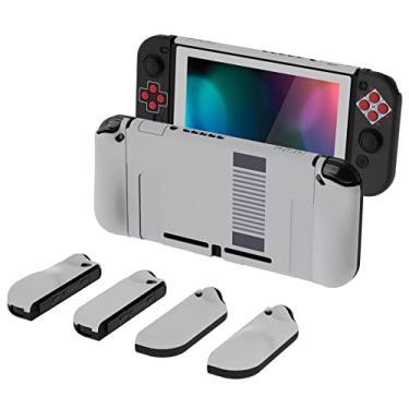 Imagem de PlayVital Capa protetora ergonômica acoplável para Nintendo Switch, estilo clássico NES, design ergonômico e proteção completa para jogos