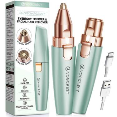 Imagem de Aparador de Depilação Facial VG VOGCREST 2 em 1 - Recarregável