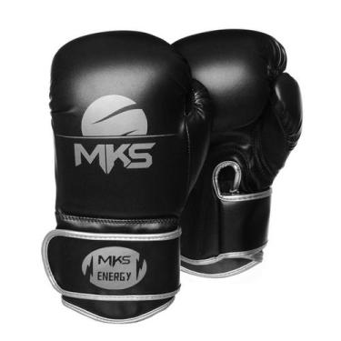 Imagem de Luva de Boxe MKS Energy V2 Black &amp Silver, 16oz