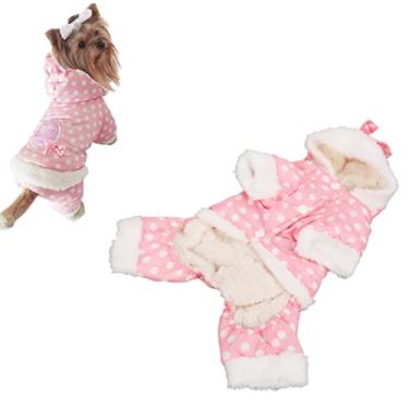 Imagem de Jaqueta quente de inverno para cães de estimação, moletons para cães roupas para filhotes de cachorro roupas para cães pequenos fechos de pressão convenientes GG