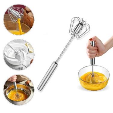 Imagem de Batedor de Claras e Ovos Semiautomático Fouet Fue Prático Aço Inox Fác