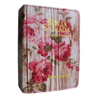 Imagem de Bíblia sagrada com letra grande  arc  com harpa cristã e corinhos  tam