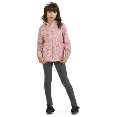 Imagem de Conjunto Infantil Inverno Menina Jaqueta Corta Vento Com Capuz E Forro e Legging Cotton  - Angerô-Feminino
