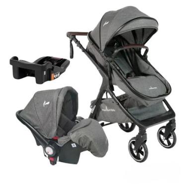 Imagem de Carrinho de Bebê TS kansas Black/Gray 3 em 1 - Premium Baby