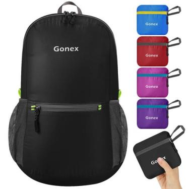 Imagem de Mochila Gonex Ultra Leve Embalável 20L (Preta)
