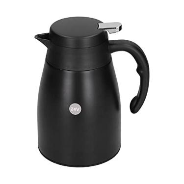 Imagem de Chaleira Elétrica, 1200 Ml de Carros de 24V Pote de água Pote de Aço Inoxidável Portátil Kettle Kettle Kettle Kettle Kettle Chalttle Com Alça de (24v1200ml A vela inicial vem com