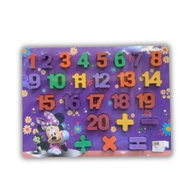Imagem de Encaixe divertido disney numeros mdf minnie - TOYMIX