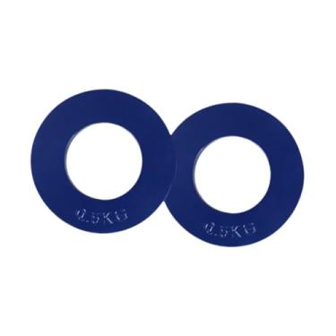 Imagem de simhoa 2 peças Placas de micro peso fracionário Acessórios de barra alteram as placas de peso para treinamento de força de academia, Azul 0.5 Kg