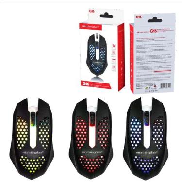 Imagem de Mouse Gamer Usb Com Fio 1000 Dpi Mo-G16 Rgb Cabo De 1,20m - SHINKA