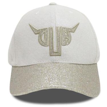 Imagem de Boné Básico Aba Curva Brilhante Bege Dourado Logo Bordado Original Dua