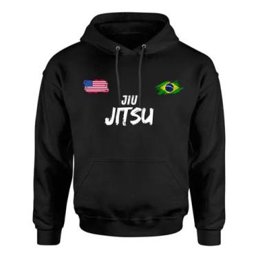 Imagem de Moletom Masculino Agasalho Jiu Jitsu Blusa De Frio Canguru - Dhonorio,