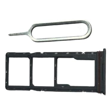 Imagem de zhxchzhi Bandeja de cartão SIM dupla OEM SD crad suporte de slot solt+pin compatível com Infinix Hot 50 5G X6720 peças pretas