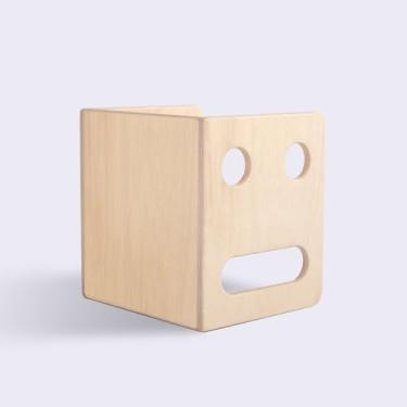 Imagem de Cadeira Cubo Infantil de Madeira Pitoco (Cru)