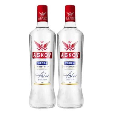Imagem de Vodka Tridestilada Askov Garrafa 900Ml - 2 Unidades