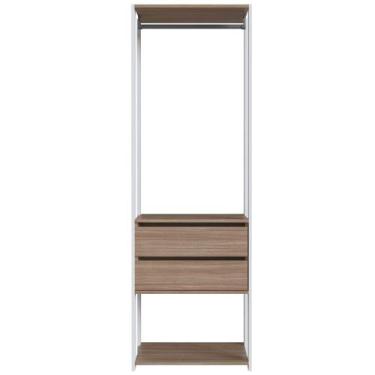 Imagem de Closet Modulado 60x45x183cm 3 Prateleiras 2 Gavetas 1 Cabideiro ProDec