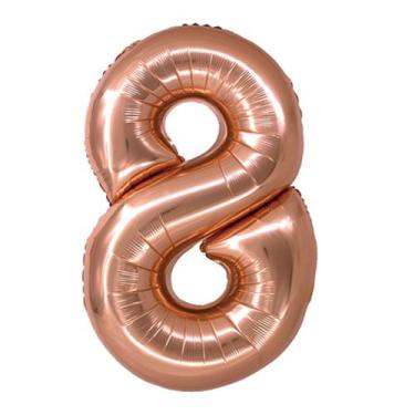 Imagem de Balão metalizado 34"/86cm rose gold silver, N.8