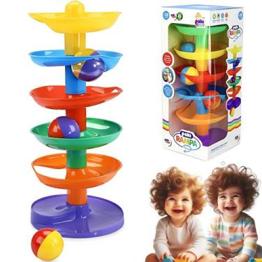 Imagem de Brinquedo Torre Educativo Didatico Bebe Rampa Pedagogico - Pakitoys