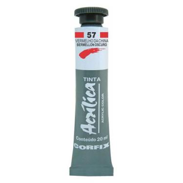Imagem de Tinta Acrílica 20ml 057 Vermelho da China Corfix, 057 VERMELHO DA CHIN